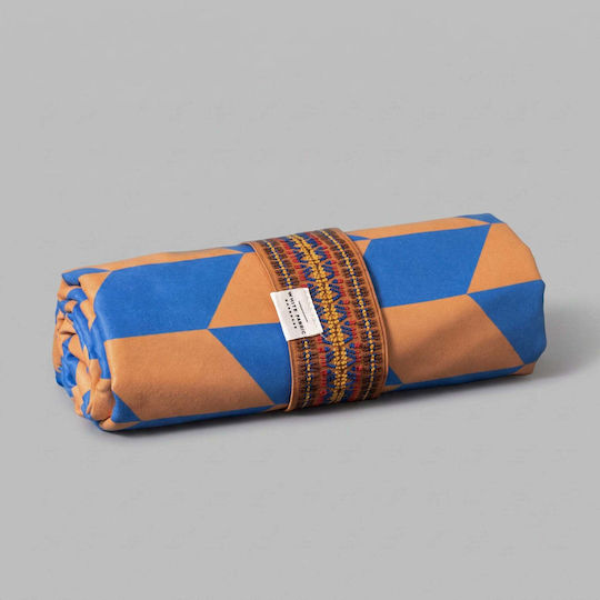 White Fabric Blue Beach Towel 180x100cm 2 Sides