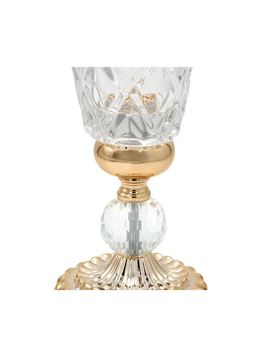Keskor Decorative Vase Glass Gold Y38cm