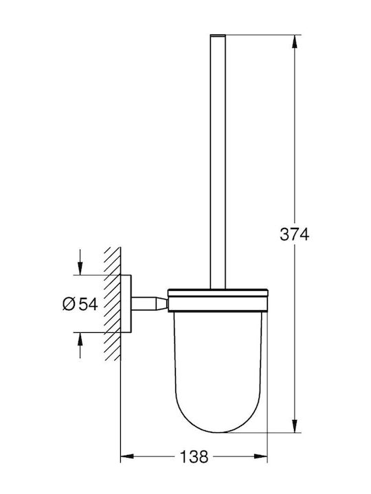 Grohe Стъклена Четка За Тоалетна За Баня
