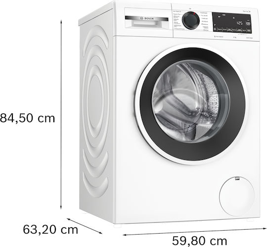 Bosch Πλυντήριο Ρούχων 9kg με Τεχνολογία Ατμού 1400 Στροφών Iron Assist WGG244ZEGR