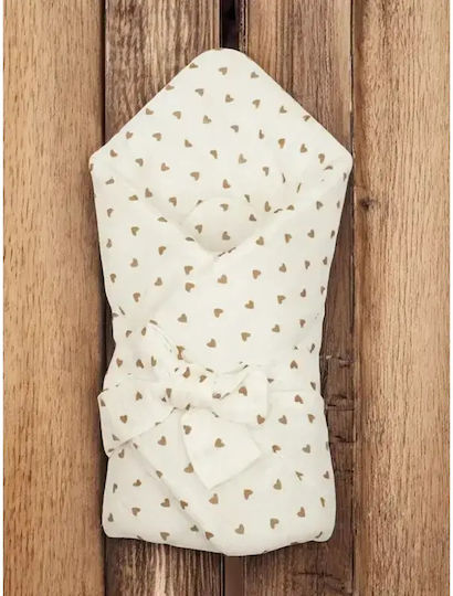 New Baby Pătură Pepinieră Swaddling 100% Bumbac Bej 75x75cm