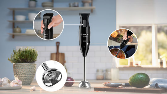 Bosch CleverMixx Hand Blender With Stainless Steel Rod 600W Black