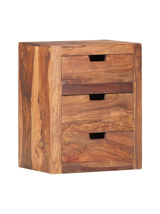 Wooden Beige Bedside Table 40x30x50cm