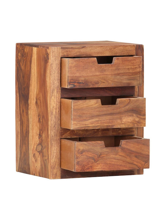 Wooden Beige Bedside Table 40x30x50cm