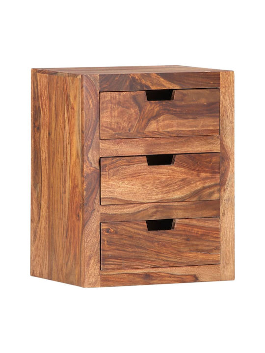 Wooden Beige Bedside Table 40x30x50cm