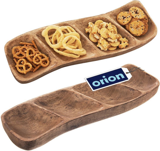Orion Suport Din Lemn Pentru Turn De Desert Bej Ø35xÎ4cm L11xL11xÎ4cm