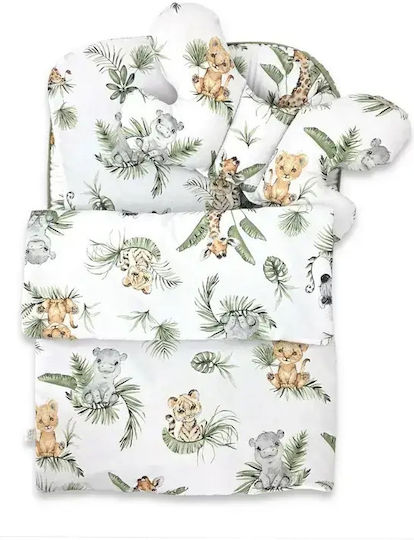 Qmini Baby-Kissen Nest Safari 55x75cm