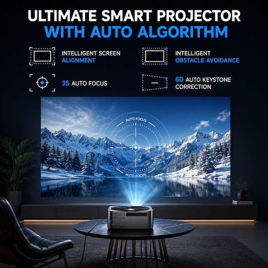 Proiector LCD Full HD cu Lampă LED cu Wi-Fi și Difuzoare Încorporate ED702