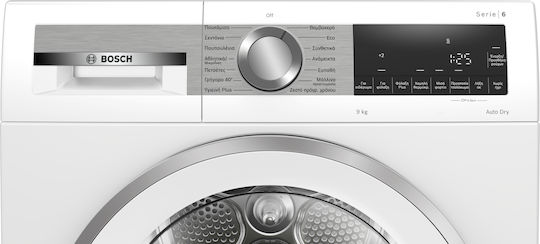 Bosch Serie 6 Uscător de rufe 9kg cu pompă de căldură