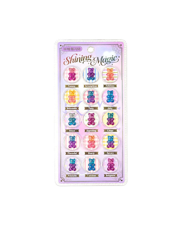 Wandsticker 3D Bärenart Haribo Bunte 15Stücke 8sxo03