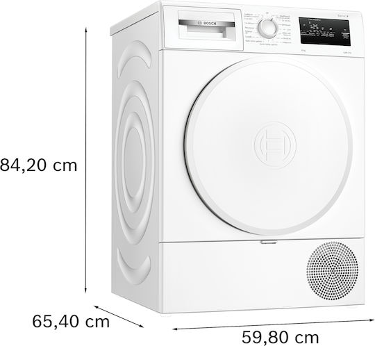 Bosch Serie 4 Uscător de rufe 8kg cu pompă de căldură
