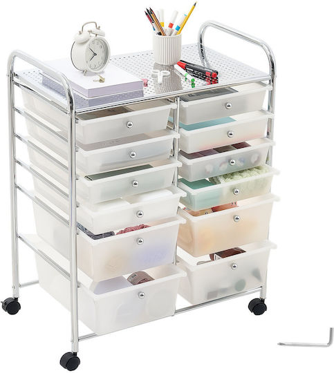Vevor Metallic Grey Kitchen Trolley