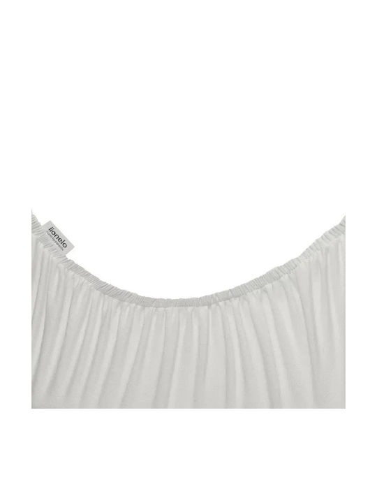 Lionelo Set Lenjerii de Pat pentru Bebeluși pentru Leagăn din Bumbac cu Elastic Albe 28x70cm