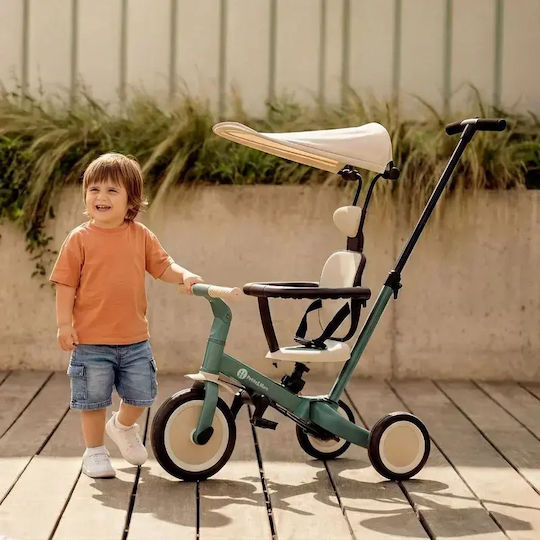 Petite & Mars Turbo Tricicletă pentru copii cu mâner pentru părinți 5 în 1 pentru 1.5+ ani Albastră