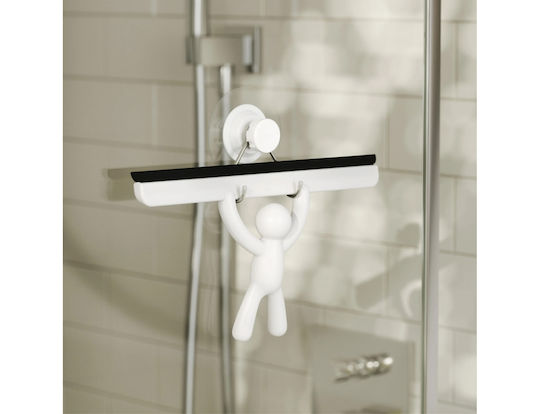 Καθαριστής Τζαμιών Μπάνιου Umbra Buddy Squeegee Αυτοκόλλητη Βάση Διαστάσεις 27x4x19cm Whites-11527