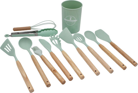 Keskor Kochgeschirr-Set aus Silikon mit Ständer 11 Stück