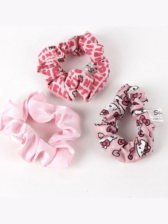 Cerda Hello Kitty Kids Hair Ties Fuchsia Set 3 Pieces
