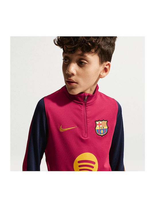 Kids Long-Sleeved Dri-Fit Red FC Barcelona Drill Top