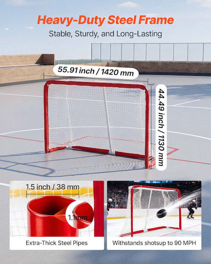 Vevor Τέρμα Street Hockey Ατσάλι 142 X 113 Εκ Lhqgqqmsbqm5rzk3y001v0