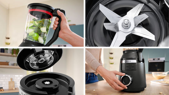 Bosch Serie 6 Μπλέντερ με Κανάτα Tritan 2 lt 1800W Μαύρο