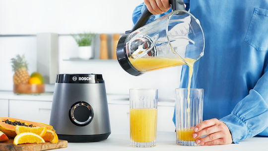 Bosch Serie 4 Блендери с Стъклена Каната 1,5 л 1200W Сребрист