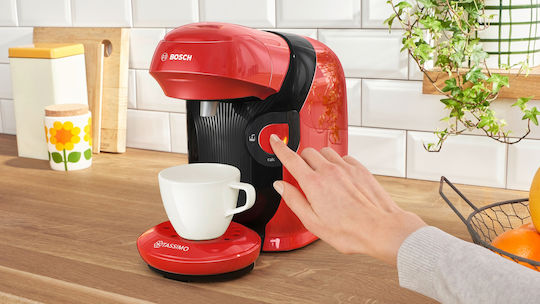 Bosch Кафемашина за капсули Tassimo Налягане 3.3бар Червена