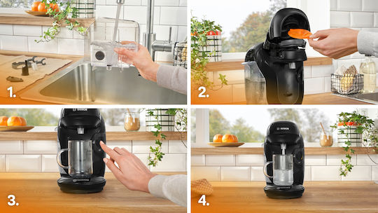 Bosch Kapsel-Kaffeemaschine Tassimo Druck 3.3bar Schwarz