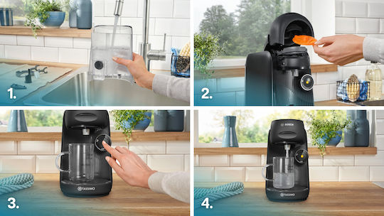Bosch Pod Coffee Machine Tassimo Pressure 3.3bar Black