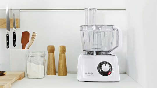 Bosch MultiTalent 8 Multifunctional Food Processor 1100W With 3.9lt Bowl And White Blender Jug