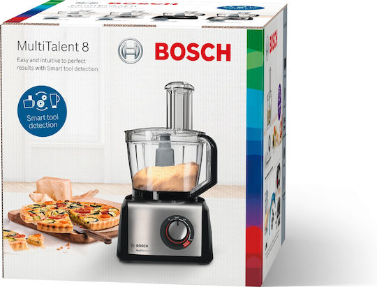 Bosch MultiTalent 8 Multifunctional Food Processor 1100W With 3.9lt Bowl And White Blender Jug