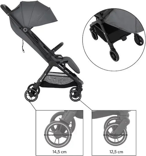 Petite & Mars Cărucior pentru copii Potrivit pentru nou-născuți Gri 7kg 650574