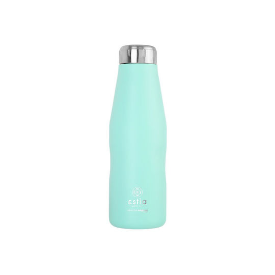 Estia Travel Flask Save the Aegean Ανακυκλώσιμο Μπουκάλι Θερμός Ανοξείδωτο BPA Free 500ml Bermuda Green