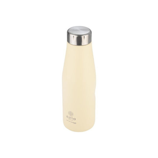Estia Travel Flask Save the Aegean Recyclable Bottle Thermos Stainless Steel BPA Free 500ml Lily White
