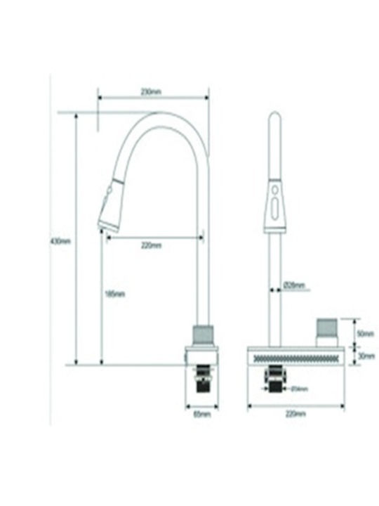 Sanitec Hi Tech Kitchen Counter Faucet Silver Sanitec Hi Tech Kitchen Counter Faucet Silver