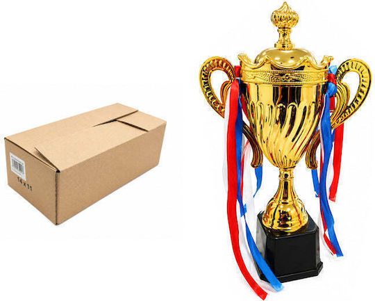 Gold Trophy Cup Award Ribbons 28cm