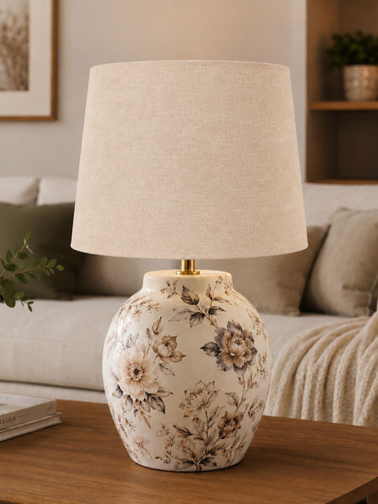 Abajururi Lampă Din Material Bej 35x30x23cm E27 Ø 4cm Galifas 858007 Galifas