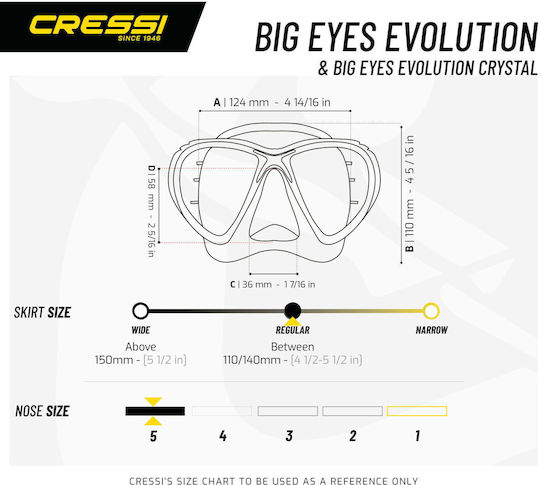 CressiSub Big Eyes Evolution + Alpha Ultra Dry Combo Tauchmasken aus Silikon mit Schnorchel Schwarz