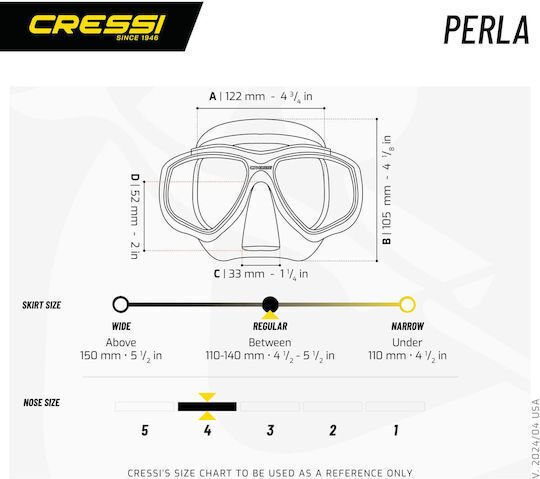 CressiSub Perla + Mexico Combo Diving Mask Silicone with Snorkel Light Blue