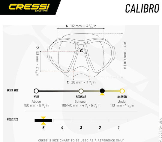 CressiSub Calibro Μάσκα Θαλάσσης Σιλικόνης White/Pink
