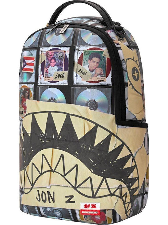 Sprayground Schulranzen Rucksack für Junior High-High School mit Flaschenhalter Jon Z Album Collection 29 x 15 x 45cm