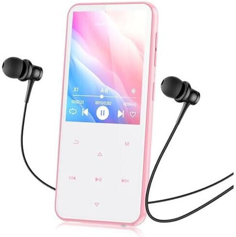 Agptek MP3 Player (64GB) Cu Ecran Tactil TFT De 2.4" Roz X002DIF2PD