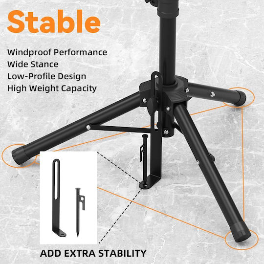 Starlink Gen 3 Suport Antenă Reglabil Trepied 90–180° Înălțime 134 Cm Oțel Inoxidabil Ultra-stabil Cu țăruși Portabil Camping Curte Călătorie
