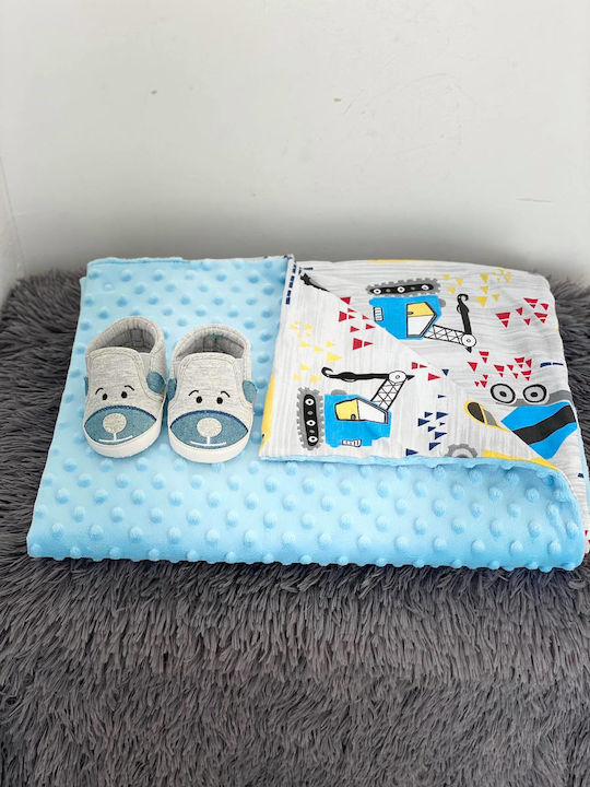 Nursery Swaddling Blanket Blue 80x90cm