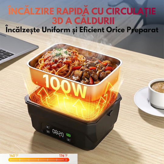 Qova Ηλεκτρικό Δοχείο Φαγητού Inox Θερμός Γκρι 1.5lt