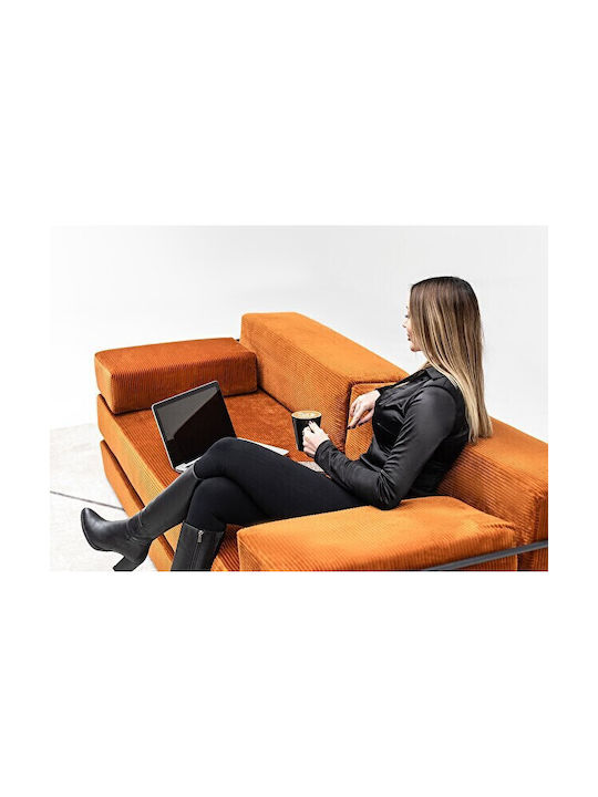 Dreisitzer Sofa Bett Orange 200x90x32cm
