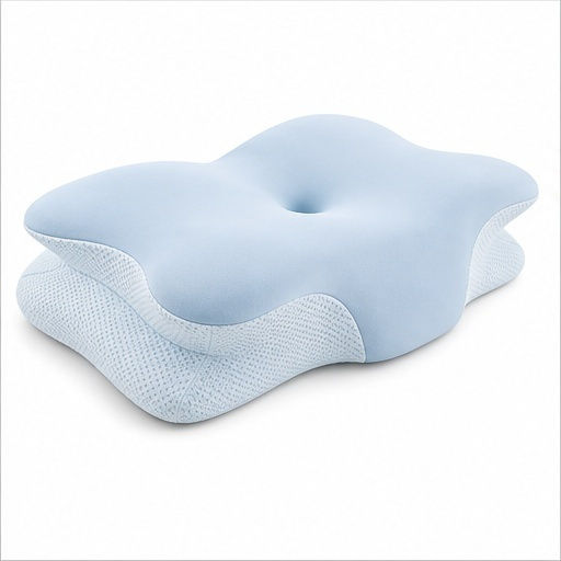 Medizinisches Nackenkissen Memory-Schaum 64x38x13cm Weiß