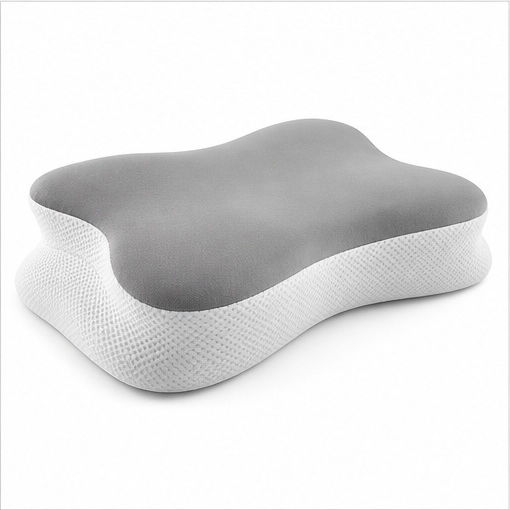Medizinisches Nackenkissen Memory-Schaum 64x38x13cm Weiß