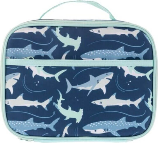 Stephen Joseph Set Shark Food Container School Insulated Lunch Bag Blue