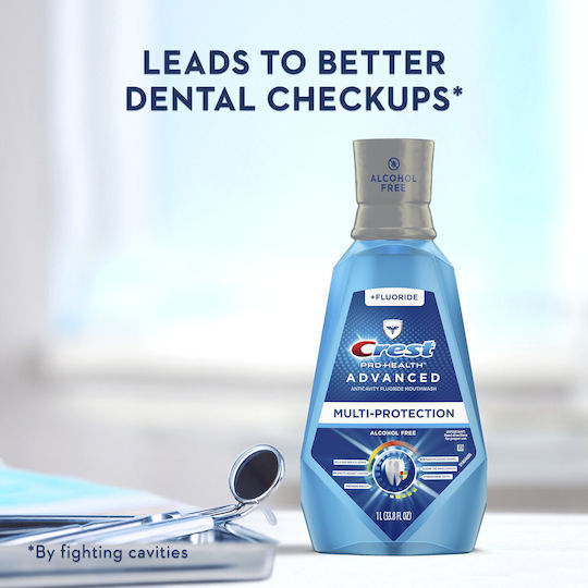 Crest Apă de Gură pentru Gingivită, Împotriva Plăcii & a Halitozei 1000ml