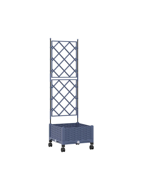 vidaXL Kunststoff Blumentopf Grau 40x40x131,5cm